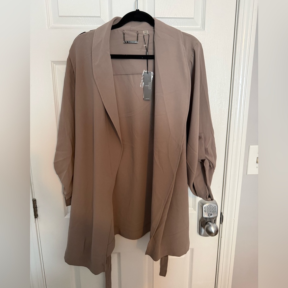 Tahari Women's Tan Jacket Blazer